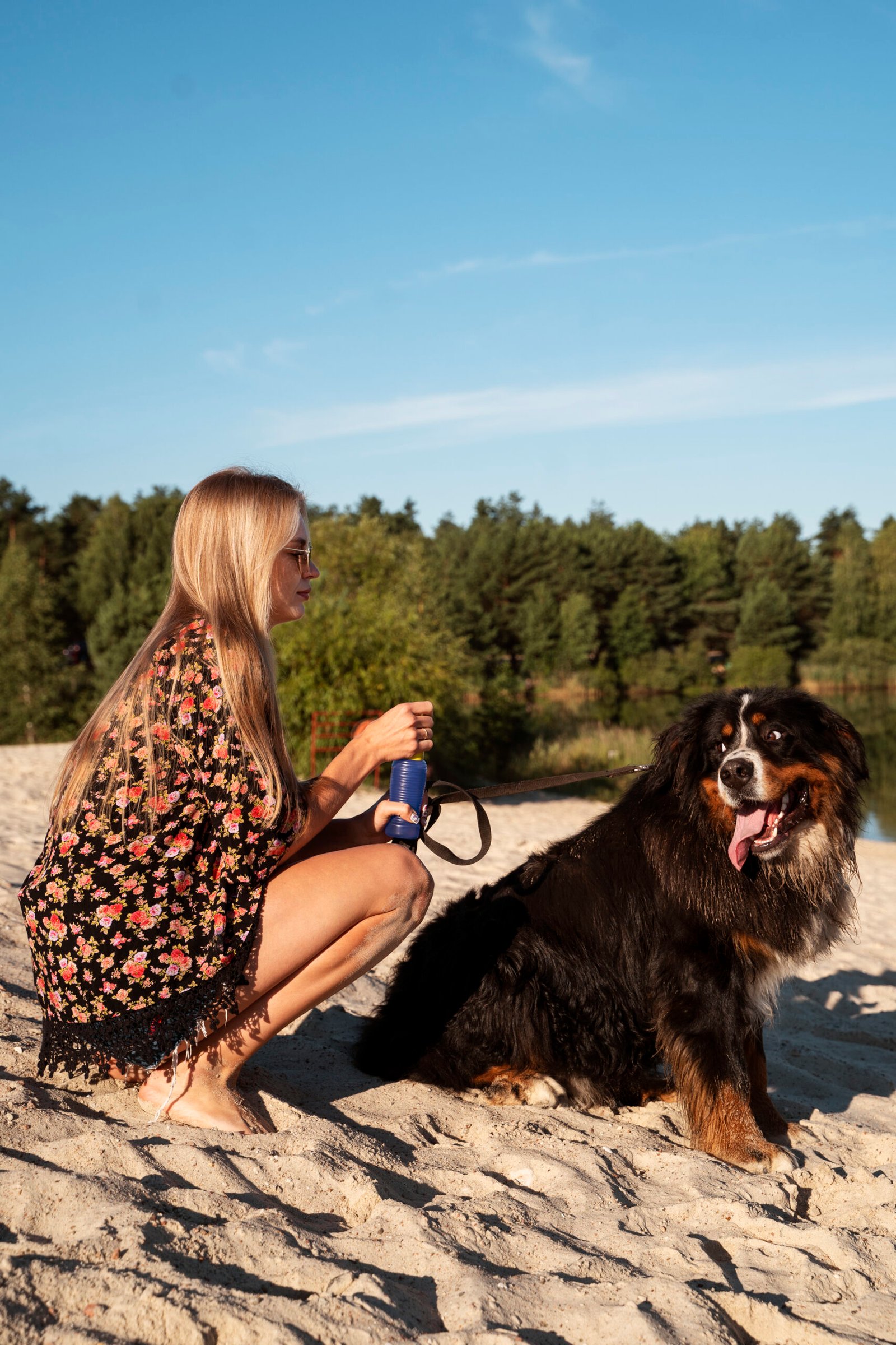 Leah avec son chien
